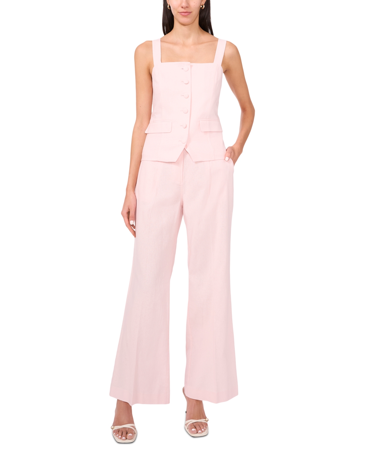 Women's The Basil Linen-Blend Vest - Marys Rose