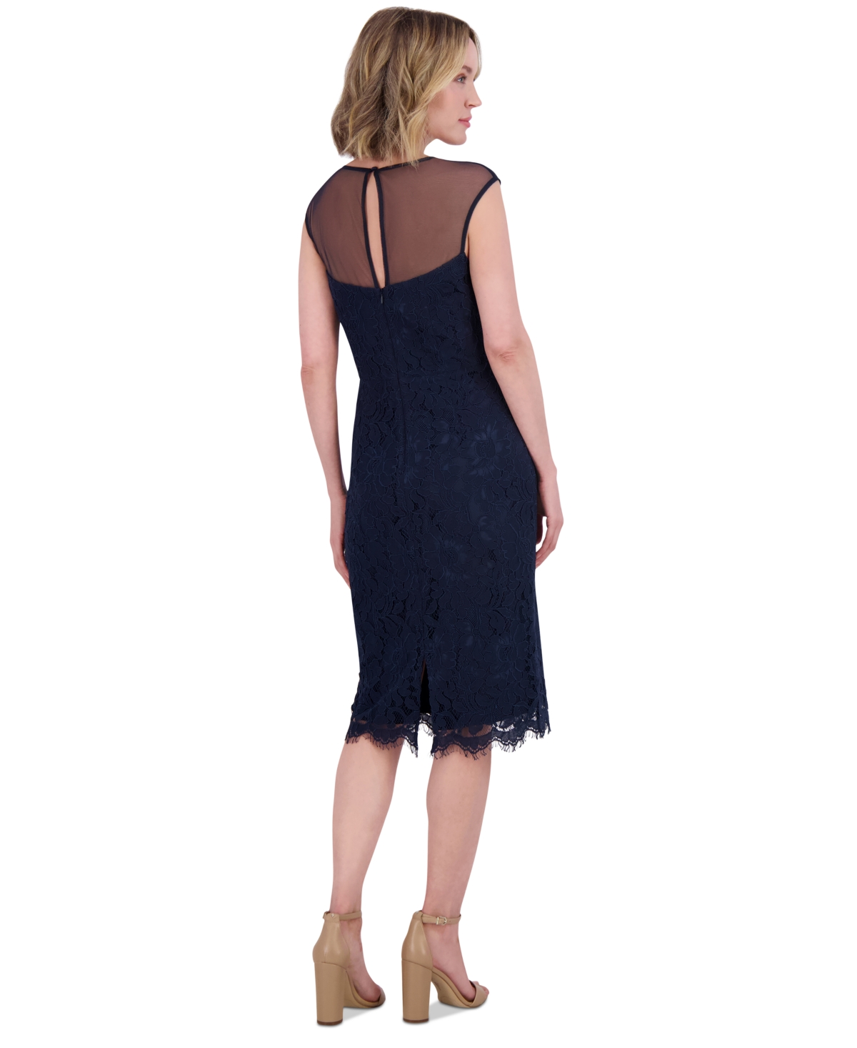 ELIZA J WOMEN'S EMBELLISHED-JEWEL-NECK SHEATH DRESS 