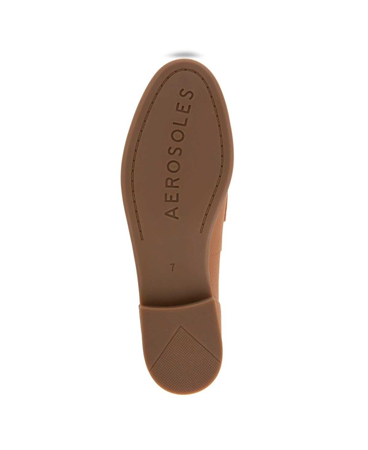 Shop Aerosoles Women's Winona Almond Toe Loafer Flats In Tan Pebbled Leather