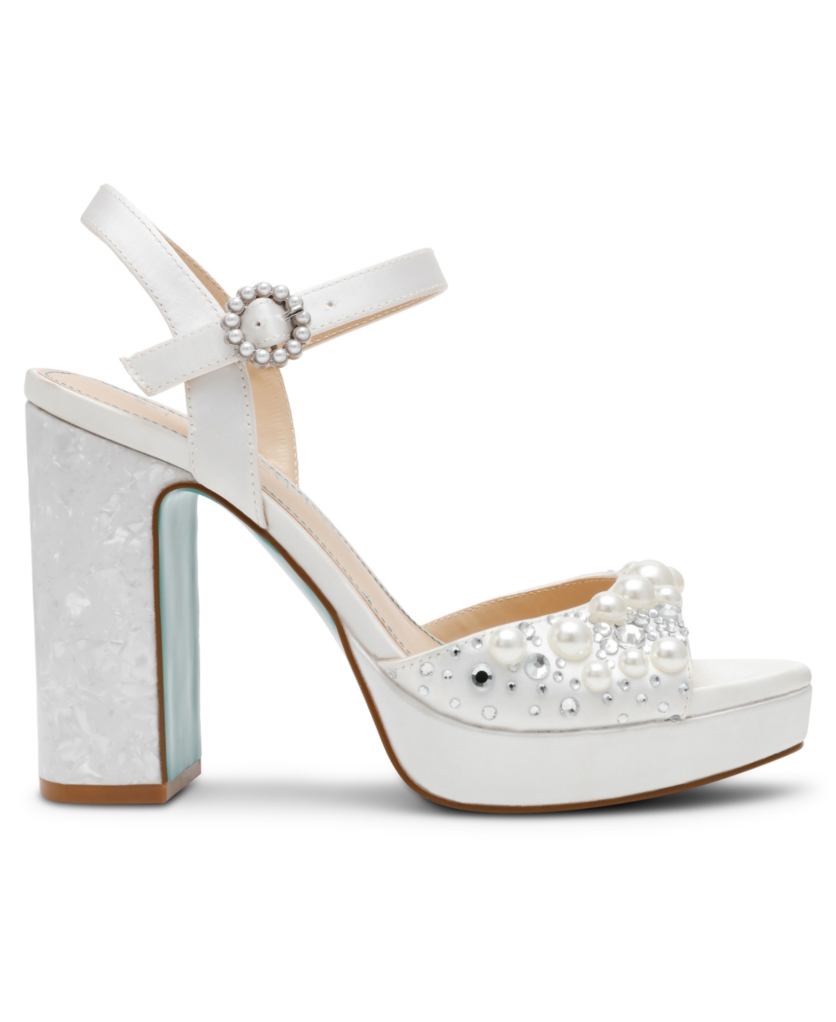 Shop Betsey Johnson Avian Platform Dress Sandals In Ivory