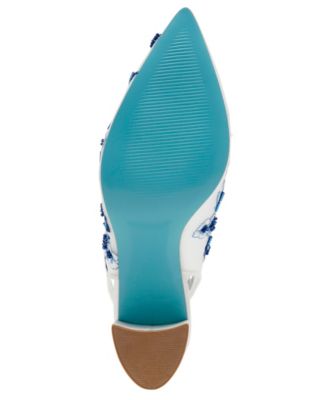 Page Beaded Block Heel Pumps