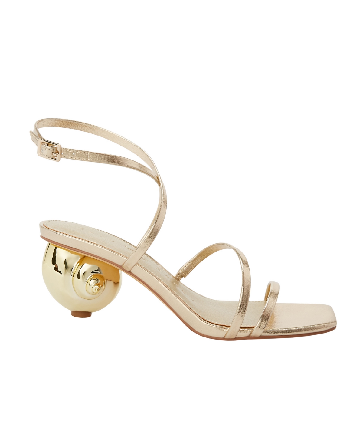 KATY PERRY WOMEN'S MARITIME STRAPPY SQUARE TOE SHELL SANDALS 