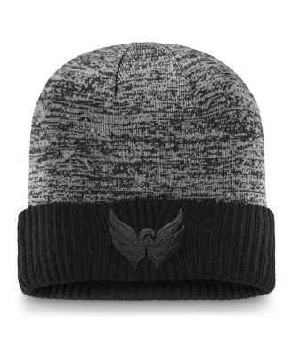 Мужская черная вязаная шапка Fanatics Washington Capitals Authentic Pro Travel Training с манжетами