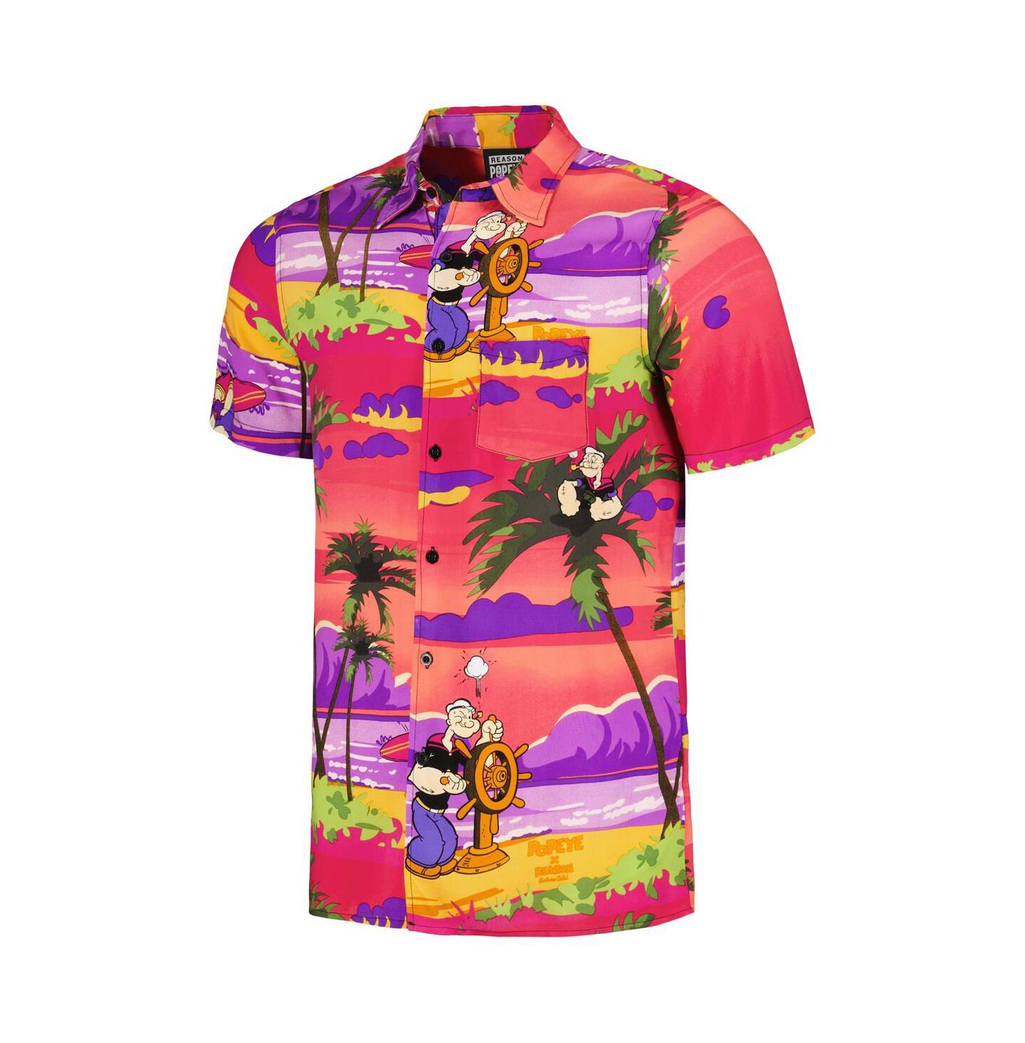Рубашка Reason Pink Popeye Sunset Button-Up — фото 2