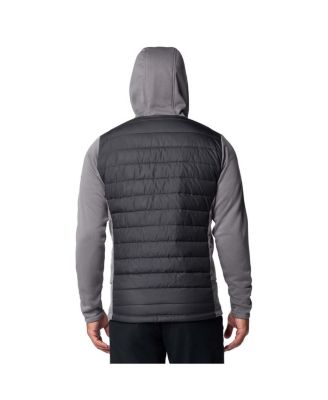 Мужская угольно-серая куртка Columbia Purdue Boilermakers Out-Shield Hybrid с капюшоном на молнии от Columbia.