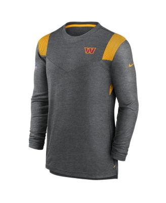 Мужская футболка Nike Heather Charcoal Washington Commanders Player Performance с длинным рукавом от Nike