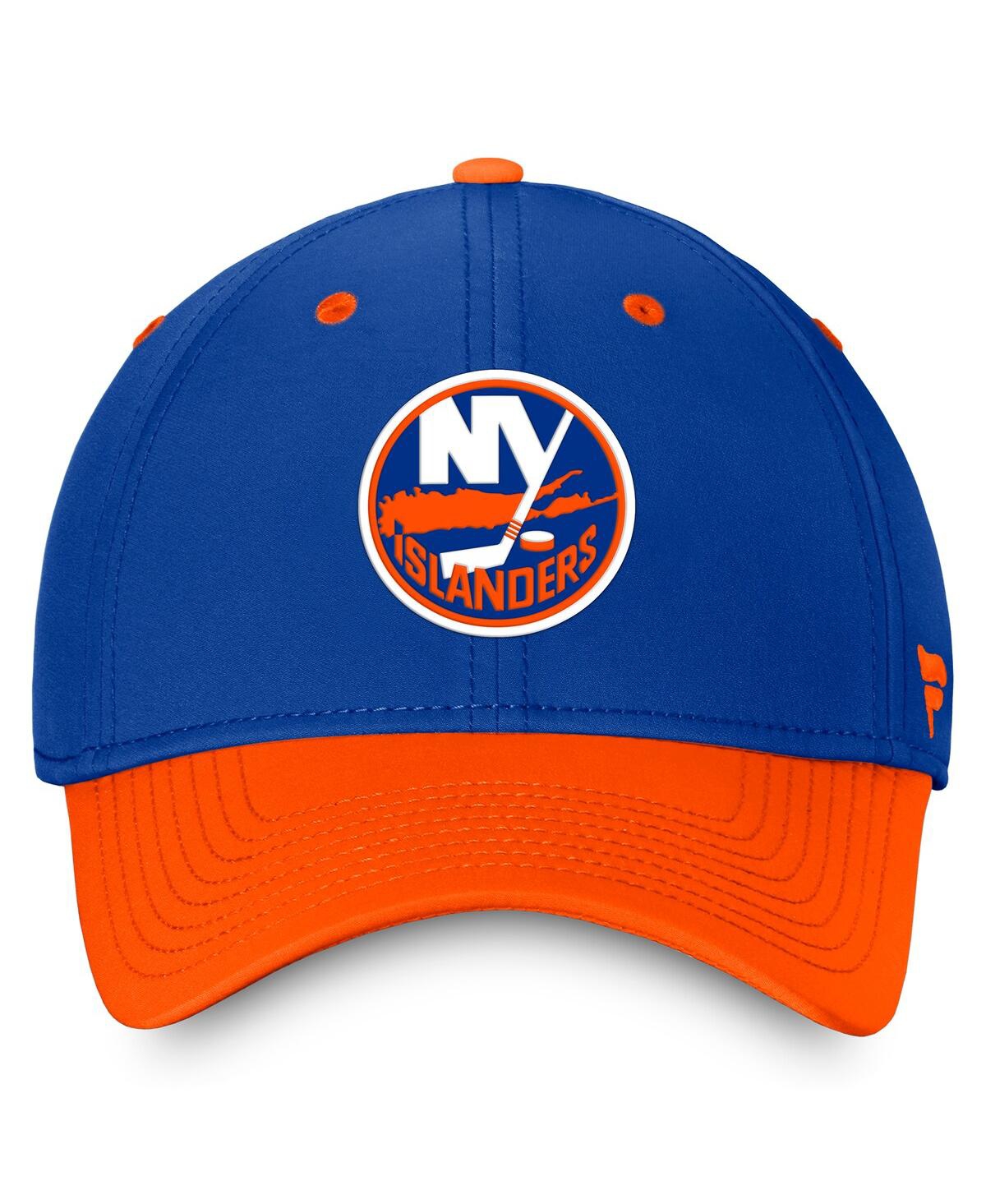 Fanatics Men's Royal/orange New York Islanders Authentic Pro Rink Two-tone Flex Hat In Royal,orange