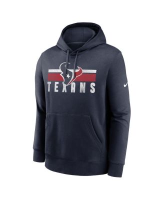 Флисовый пуловер с капюшоном Nike Men's Navy Houston Texans Club