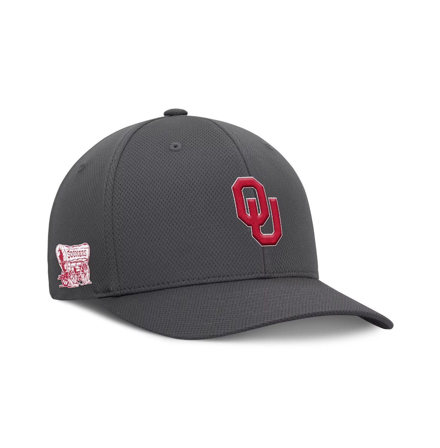 Мужская кепка Top of the World Charcoal Oklahoma Sooners Reflex Logo Flex Hat — фото 1