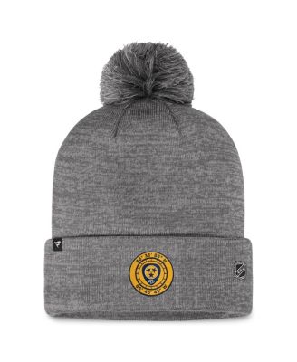 Мужская серая вязаная шапка Fanatics Nashville Predators Authentic Pro Home Ice с манжетами и помпоном от Fanatics