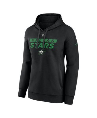 Женский черный пуловер с капюшоном Fanatics Dallas Stars Authentic Pro Core Primary из флиса с капюшоном