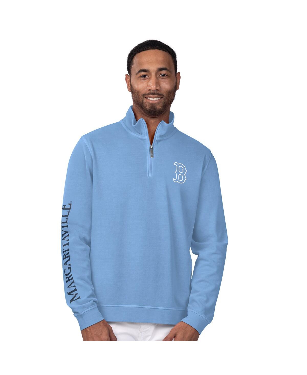 Men's Light Blue Boston Red Sox First Pitch Quarter-Zip Pullover Top - Light Blue