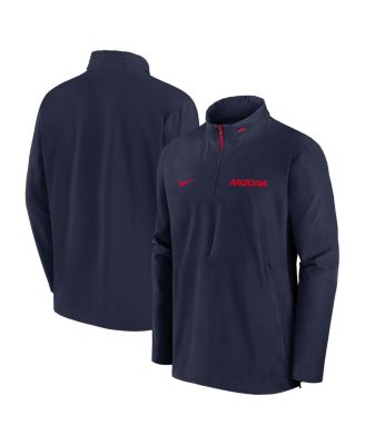 Nike - Men's Navy Arizona Wildcats 2024 Sideline Coaches Quarter-Zip Hoodie Jacket