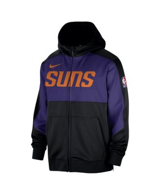 Мужская черная толстовка Nike Phoenix Suns Authentic для выступления на корте Showtime с капюшоном на молнии