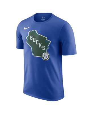 Мужская футболка Nike с логотипом Royal Milwaukee Bucks 2024/25 City Edition Essential