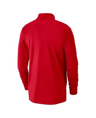 Мужская футболка Nike Red Sacramento Kings 2024/25 City Edition Authentic Coachs Performance с застежкой-молнией на половину длины.