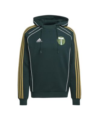 Мужская толстовка с капюшоном Adidas Green Portland Timbers 2025 Travel Pullover