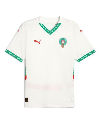 Мужская белая футболка Puma для выездных матчей Национальной сборной Марокко на 2025 год, точная копия