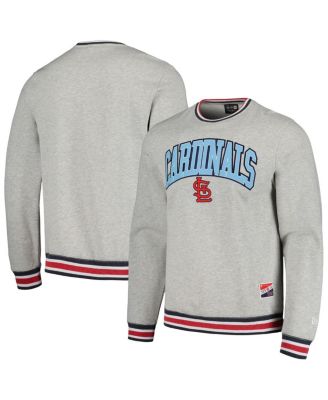 New Era - Men's Heather Gray St. Louis Cardinals Throwback Classic Pullover Sweatshirt