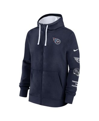 Men's Navy Tennessee Titans Club Full-Zip Hoodie Jacket