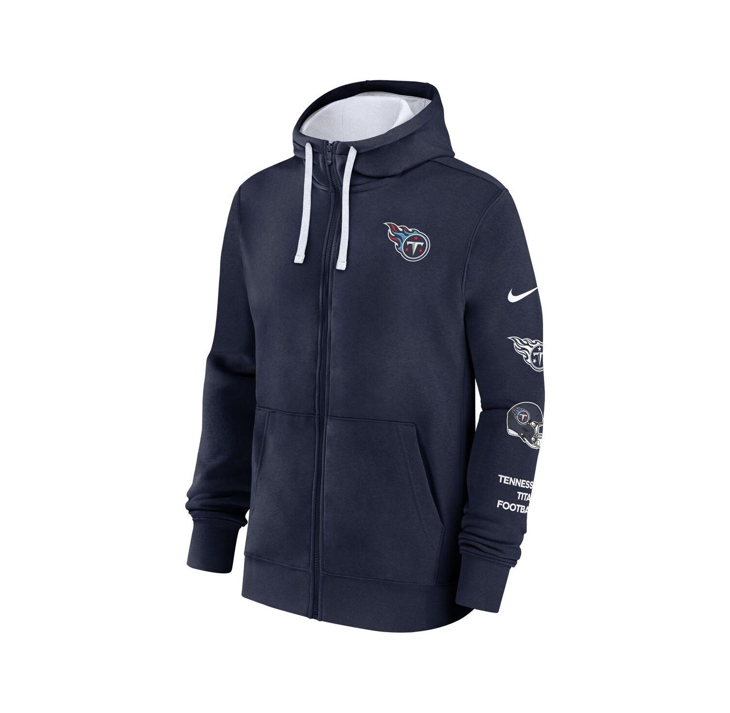 Men's Navy Tennessee Titans Club Full-Zip Hoodie Jacket
