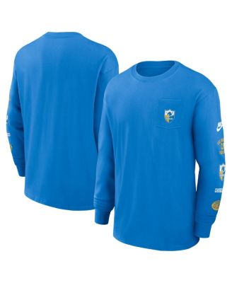 Nike - Men's Powder Blue Los Angeles Chargers Rewind Heavy Max 90 Pocket Long Sleeve T-Shirt