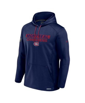 Мужская флисовая толстовка-пуловер Fanatics с капюшоном из флиса Montreal Canadiens Authentic Pro Rink