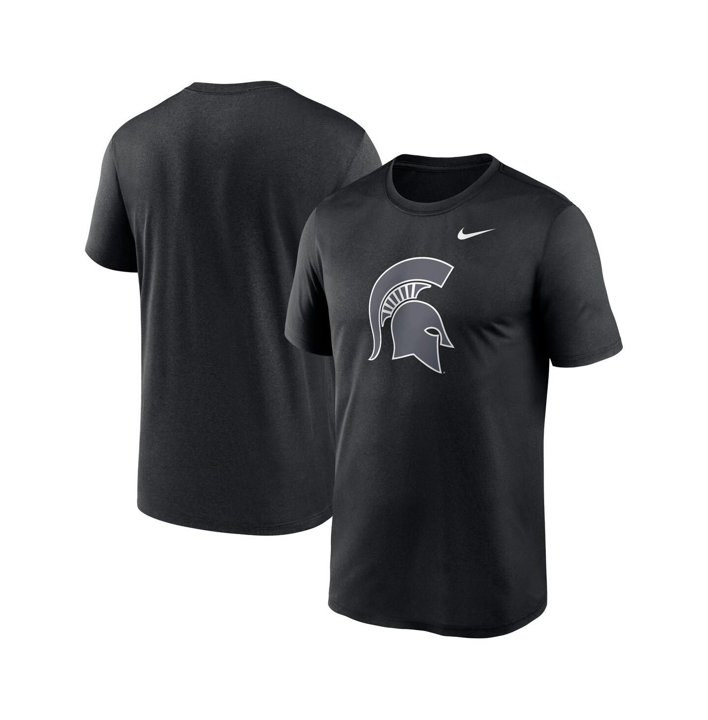 Мужская футболка Nike Black Michigan State Spartans Color Pop Logo Legend — фото 1