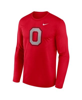Мужская футболка с длинным рукавом Nike Scarlet Ohio State Buckeyes Prime Time с альтернативным логотипом Legend