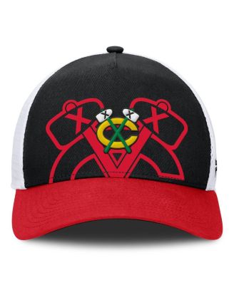 Men's Black/Red Chicago Blackhawks Authentic Pro A-Frame Rink Adjustable Hat
