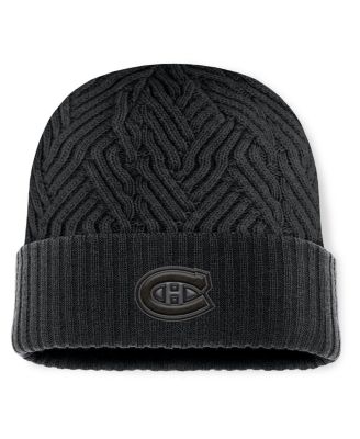 Fanatics - Men's Black Montreal Canadiens Authentic Pro Road Cuffed Knit Hat