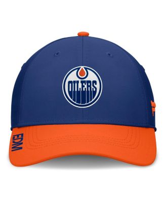 Мужская бейсболка Fanatics Royal/Orange Edmonton Oilers Authentic Pro Rink Flex