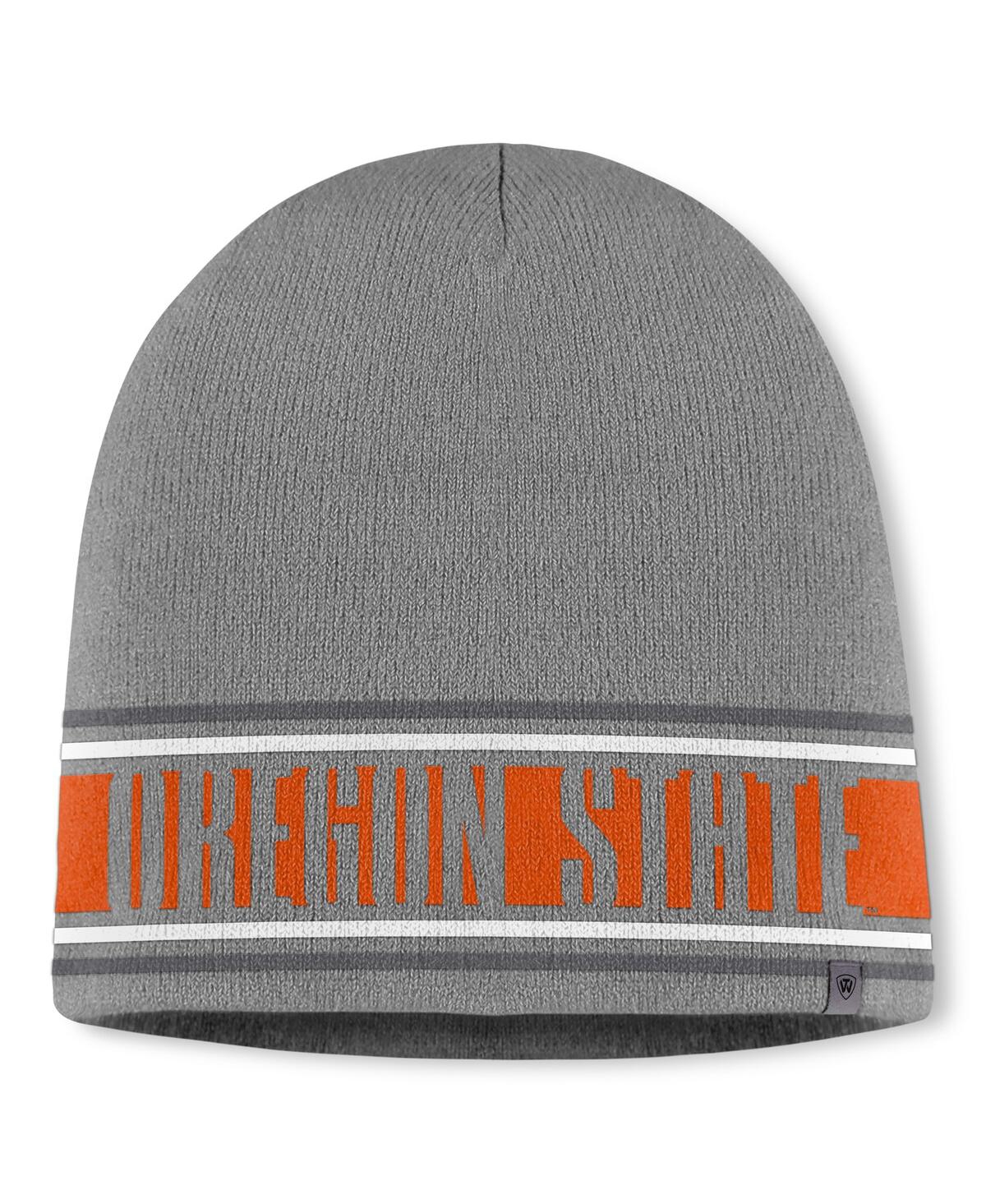 Top Of The World Men's Gray Oregon State Beavers Jace Knit Beanie In Gray