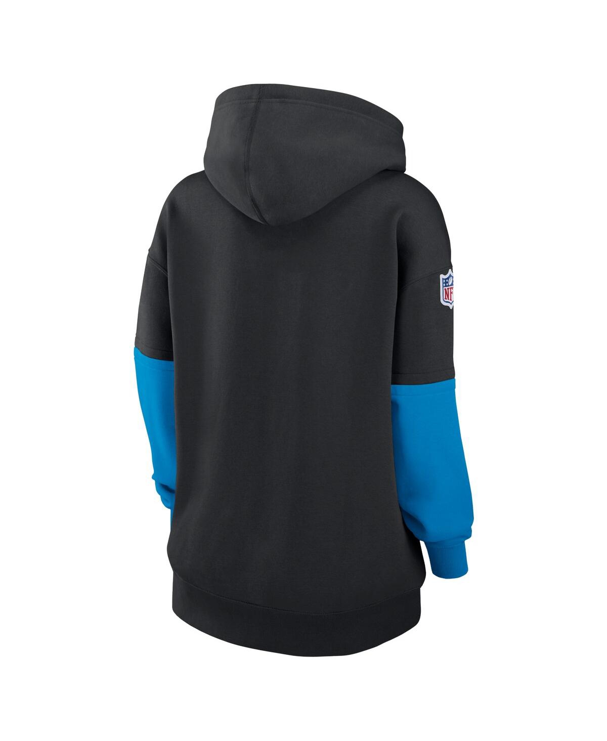 Nike Women's Black Carolina Panthers 2024 Sideline Essential Fleece Pullover Hoodie In Black