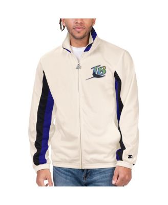 Starter - Men's Cream Tampa Bay Rays Rebound Cooperstown Collection Full-Zip Track Jacket