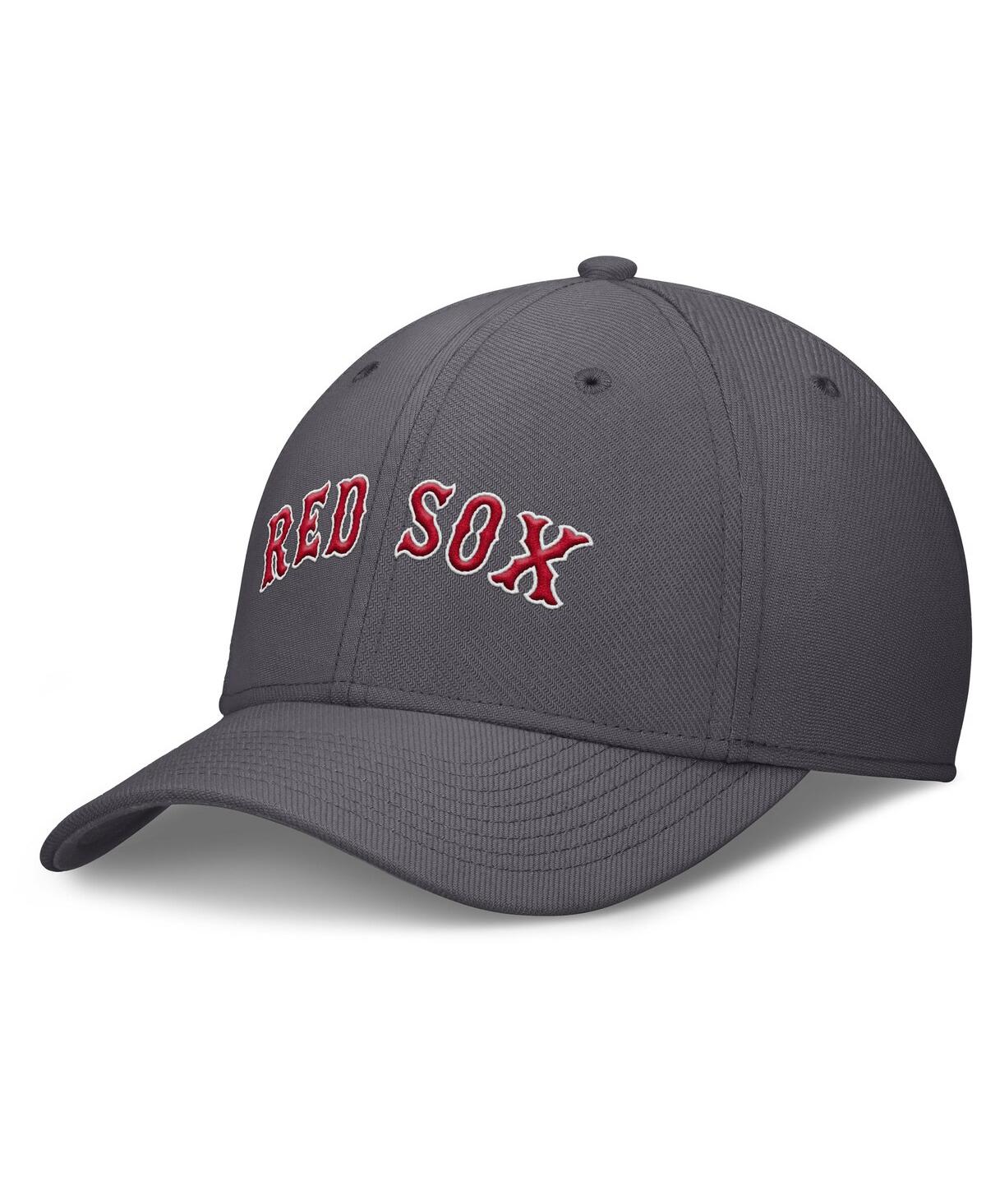 Nike Boston Red Sox Swoosh  Men's Dri-fit Mlb Hat In Gray