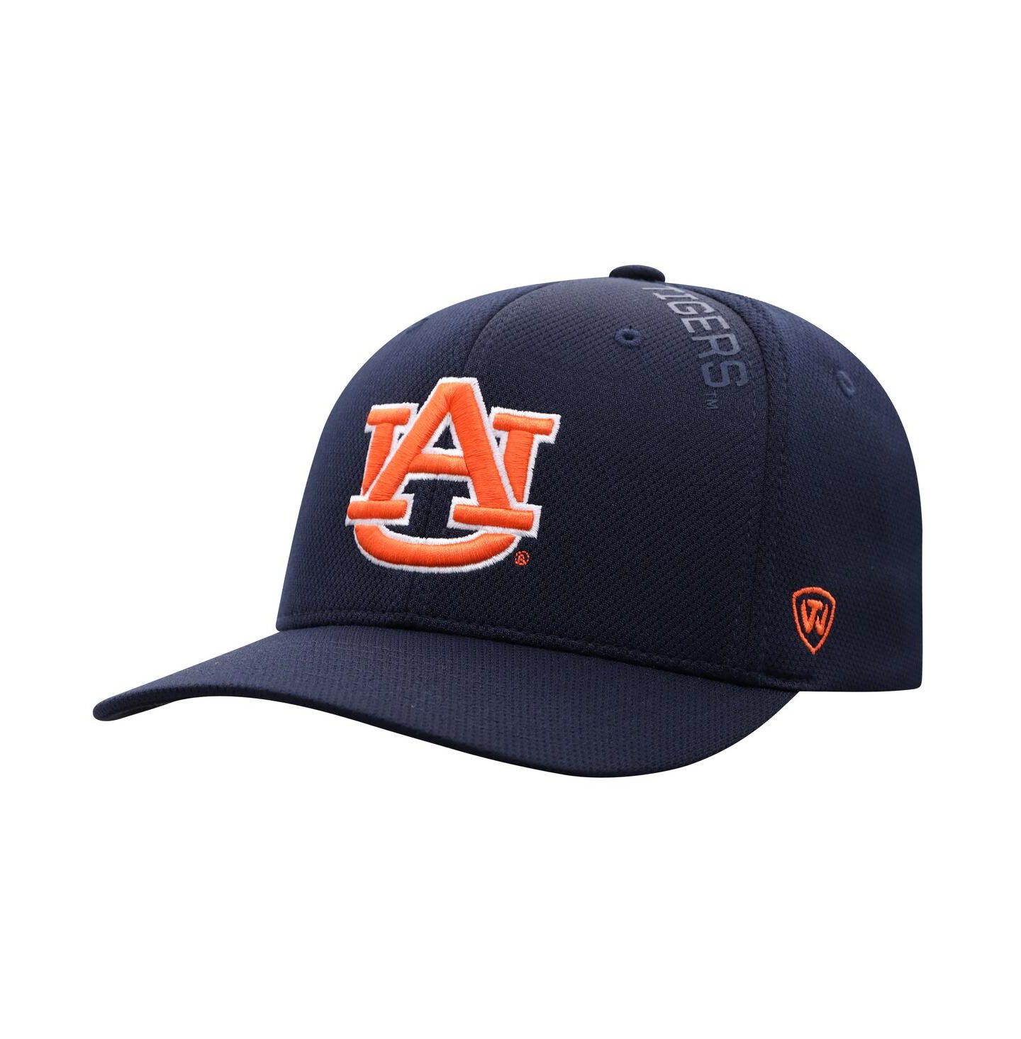 Мужской головной убор Top of the World Navy Auburn Tigers Reflex 2.0 Flex Fit Hat — фото 1