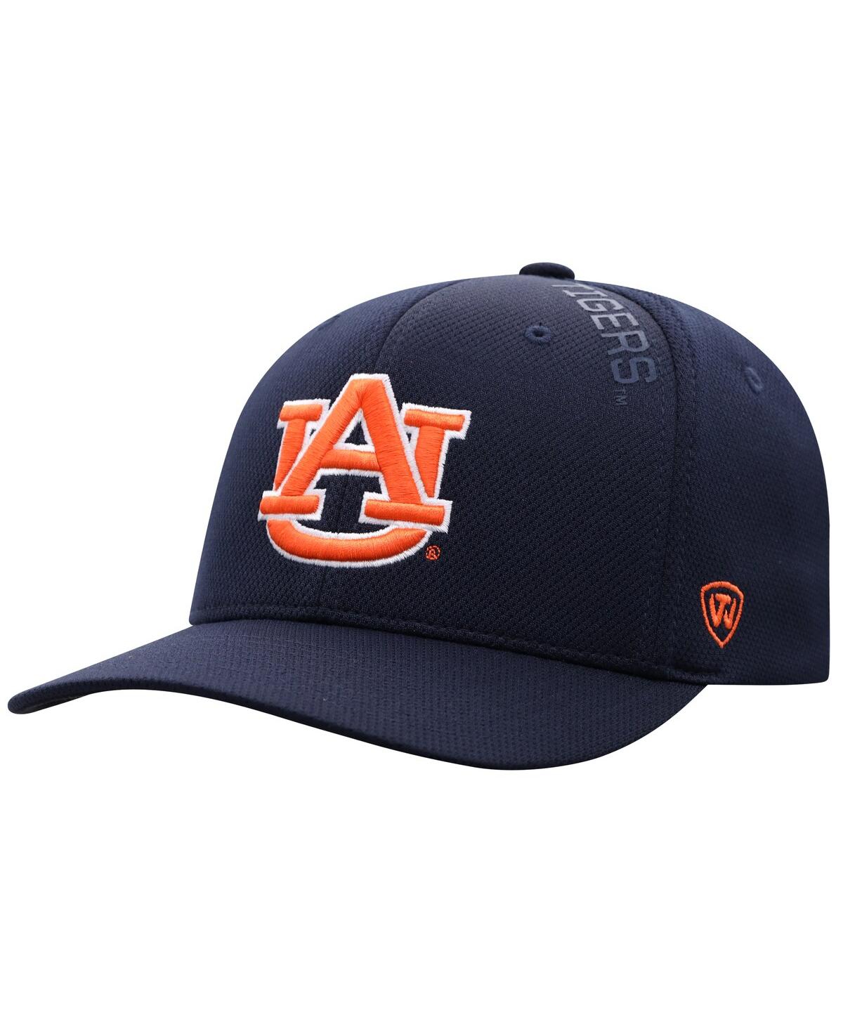 Top Of The World Men's Navy Auburn Tigers Reflex 2.0 Flex Fit Hat In Navy