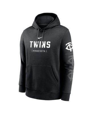 Мужская черная толстовка-пуловер Minnesota Twins Fashion Club от Nike с капюшоном