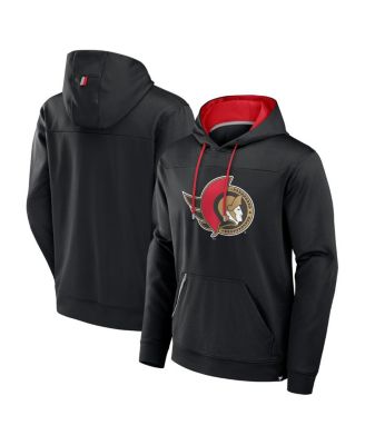 Fanatics - Men's Black Ottawa Senators Defender Pullover Hoodie