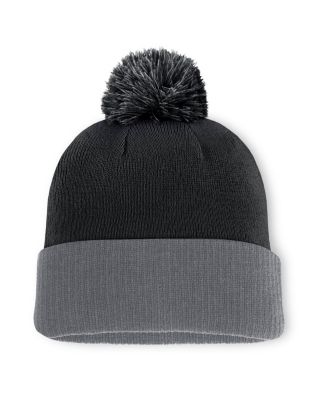 Men's Black Colorado Avalanche Cuffed Knit Hat with Pom