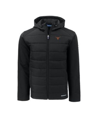 Men's Black Texas Longhorns Evoke Hybrid Eco Softshell Full-Zip Hoodie Jacket