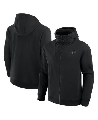 Fanatics - Men's Black Chicago Blackhawks Elements Tonal Primary Tri-Blend Full-Zip Hoodie