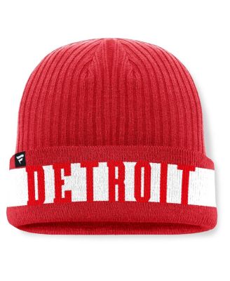 Мужская красная вязаная шапка с манжетами Fanatics Detroit Red Wings Blueliner