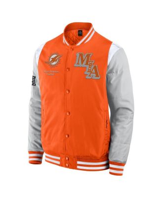 Мужская и женская оранжевая куртка Fanatics Miami Dolphins Elements Elite на полной застежке от Fanatics
