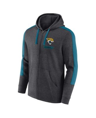 Men's Heather Charcoal Jacksonville Jaguars Gains Full-Zip Hoodie