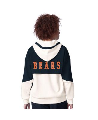 Стартовая женская белая толстовка Chicago Bears Scrimmage с капюшоном на молнии