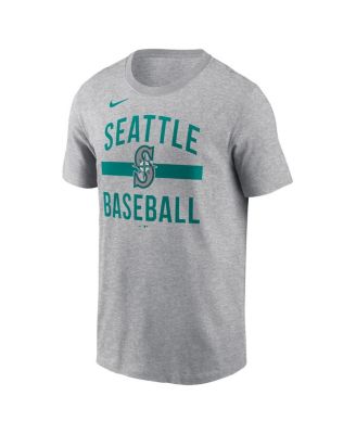 Мужская футболка Nike Heather Grey Seattle Mariners с выгнутыми краями