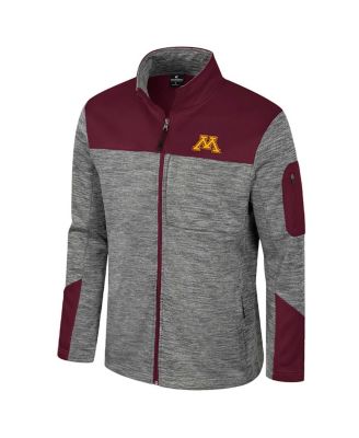 Мужская серо-бордовая куртка Colosseum Minnesota Golden Gophers Guard на молнии