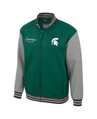 Мужская зеленая университетская куртка Colosseum Michigan State Spartans Ambi-Turner на молнии
